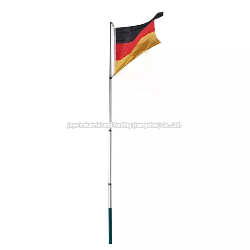 OT01003 Uitschuifbare aluminium 4 meter telescopische vlaggenmast met vlag (4)